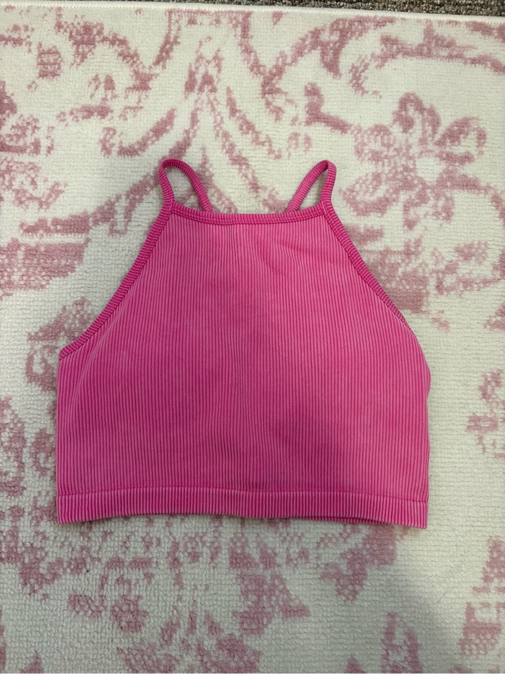 Target Pink Ribbed Crop Tank